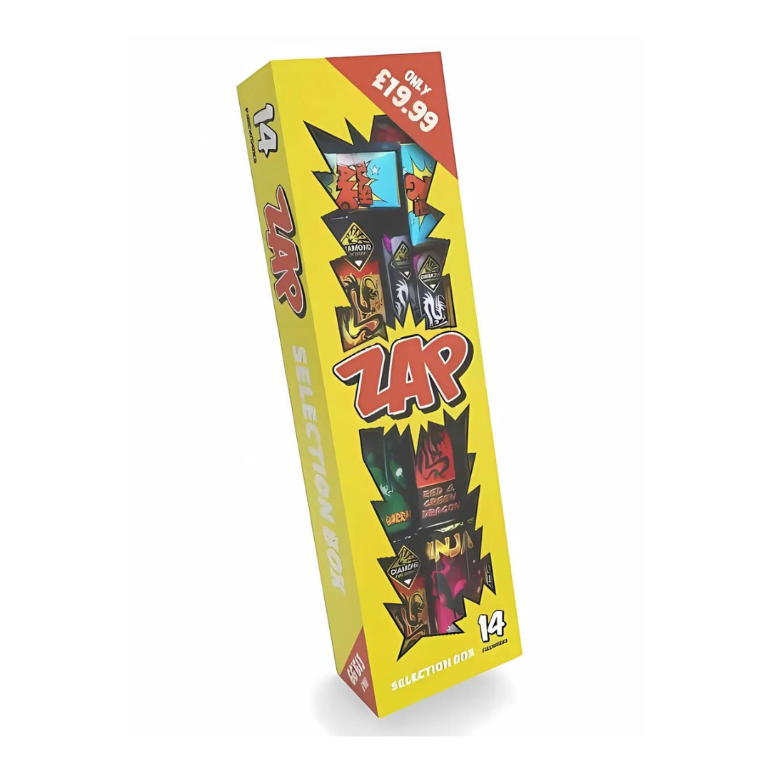ZAP SELECTION BOX – 14 FIREWORKS (GREAT VALUE)